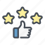 thumb, hand, like, star, review, feedback, rating 