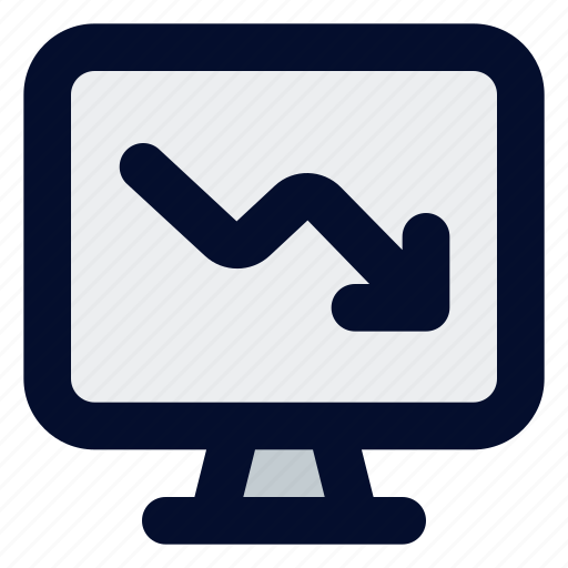 Graph, decrease, chart, down, finance, report, analysis icon - Download on Iconfinder