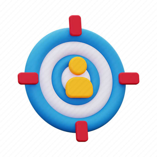 Target, audience, focus, user, person, profile, goal 3D illustration - Download on Iconfinder