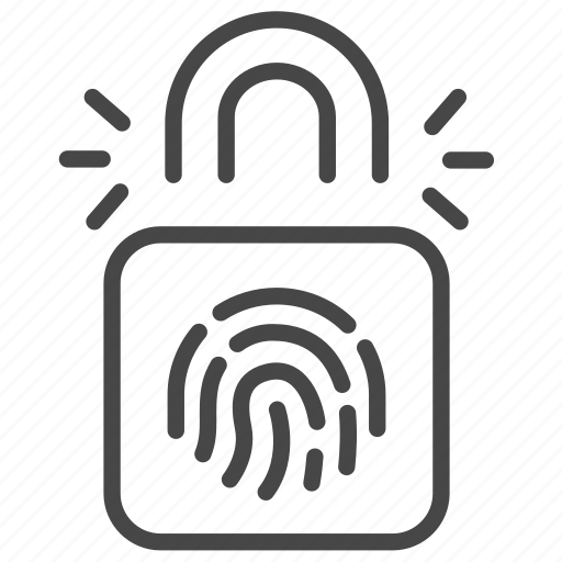Bio, fingerprint, lock, security, unlock, protection icon - Download on Iconfinder