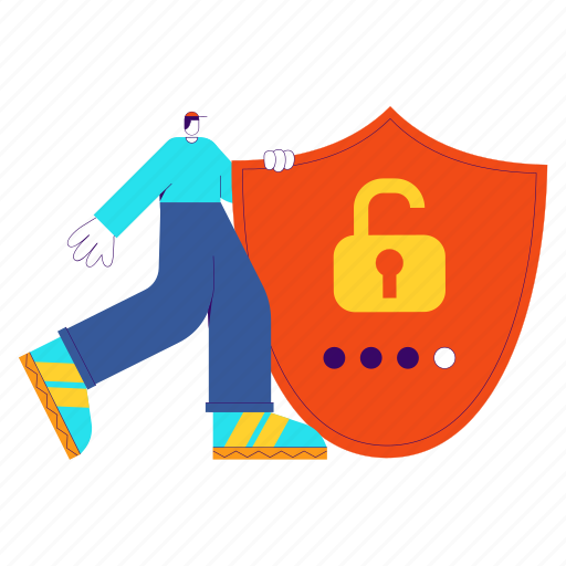 Password, protection, password protection, secure, lock, laptop, security illustration - Download on Iconfinder