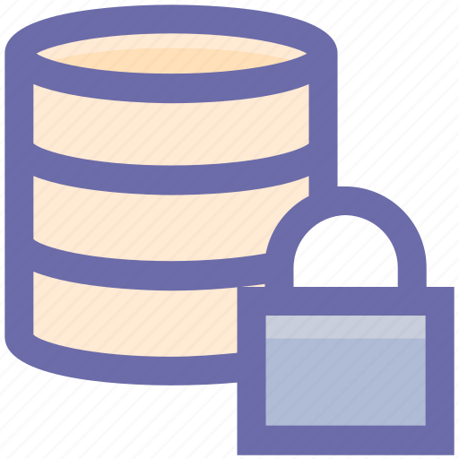 Data protection, network security, secure database, server locked, server security icon - Download on Iconfinder