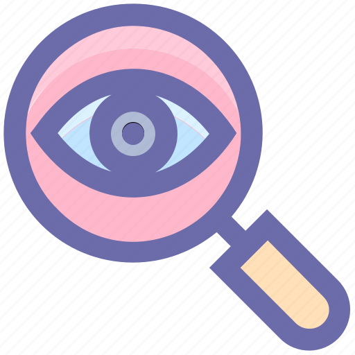 Crime, eye, lock, magnifier, magnifier eye, review, search icon - Download on Iconfinder