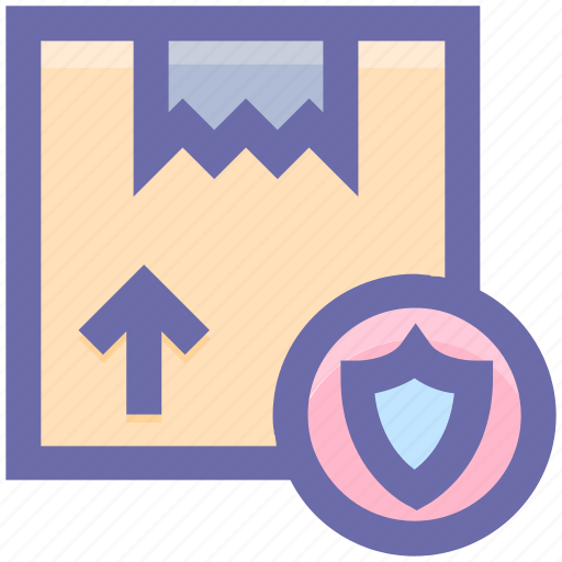 Box, delivery, package, protection, shield icon - Download on Iconfinder