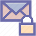envelope, letter secure, lock, lock message, locked, mail, message