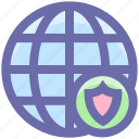 cyber security, globe protection, protect, security, shield, world globe