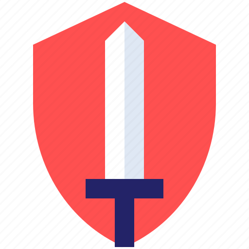 Protection, safety, security, shield, sword, weapon icon - Download on Iconfinder