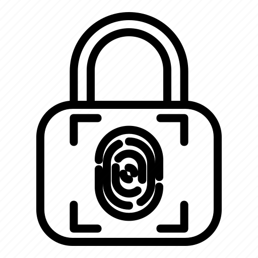 Security, padlock, fingerprint, protection, lock icon - Download on Iconfinder