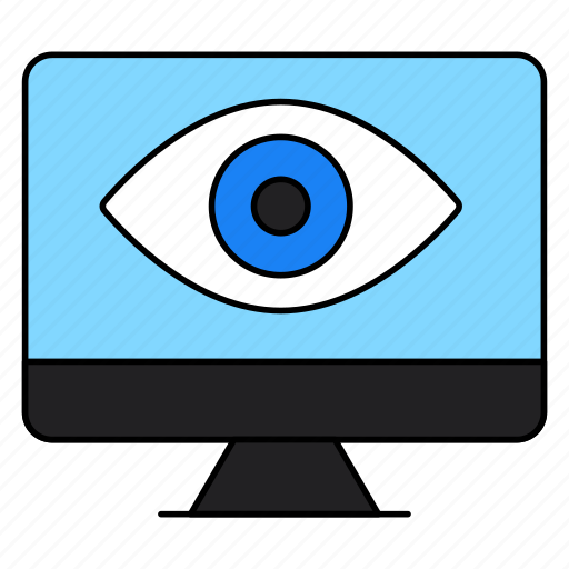 Online monitoring, online inspection, online visualization, computer monitoring, computer inspection icon - Download on Iconfinder