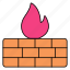 firewall, burning, combustion, flame, fire 