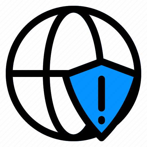 Internet, network, protected, shield, alert icon - Download on Iconfinder