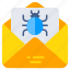 mail bug, mail virus, malware mail, infected mail, infected letter 