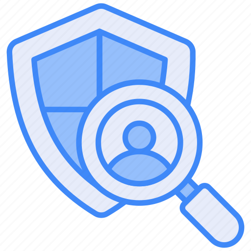 Safety checking, secure, protect, check, safety, man, magnifier icon - Download on Iconfinder