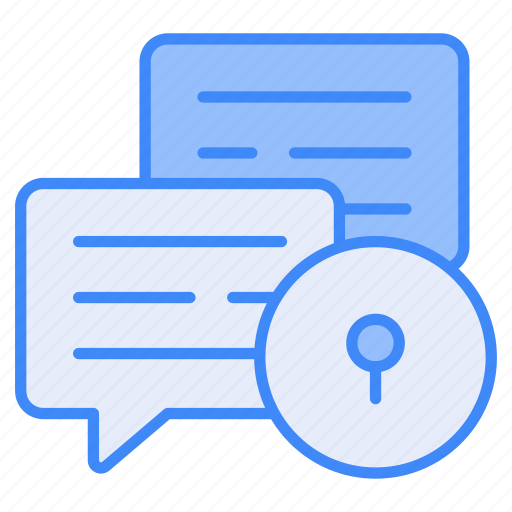 Encrypted, chat, message, technology, data, conversation, communication icon - Download on Iconfinder