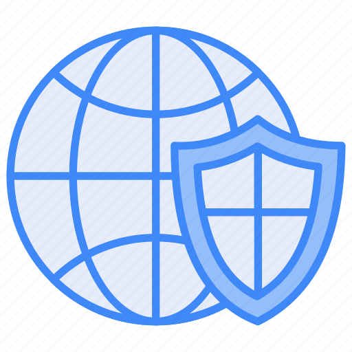 Global, secure, shield, world, security, protection, network icon - Download on Iconfinder