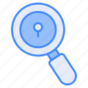 searching security, magnifying glass, data, network, security, internet, website