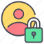 secure person, security, man, user, safe, padlock, privacy 