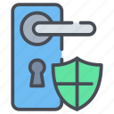 door security, security gate, secure, shield, handle, latch, clutch