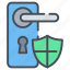 door security, security gate, secure, shield, handle, latch, clutch 