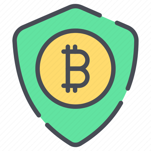 Bitcoin security, finance, bank, security, network, shield, protection icon - Download on Iconfinder