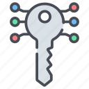 electronic key, data, lock, crypto, security, cyber, technology