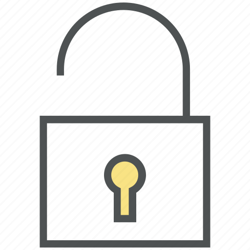 Door lock, lock, lock open, open, retro, security element, unlocked icon - Download on Iconfinder