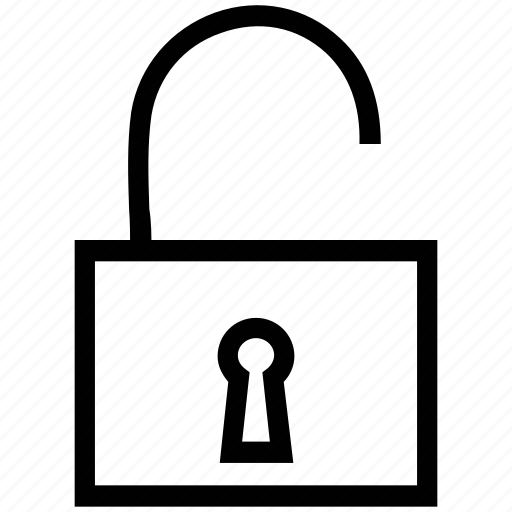 Door lock, lock open, security element, unlock, unlocked icon - Download on Iconfinder