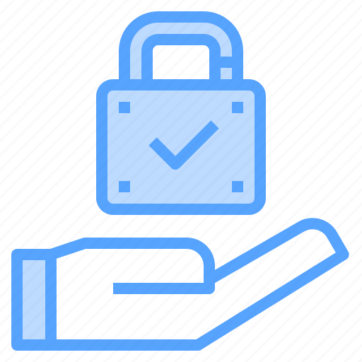 Hand, lock, protect, security, shield icon - Download on Iconfinder