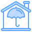 home, house, protect, security, umbrella 