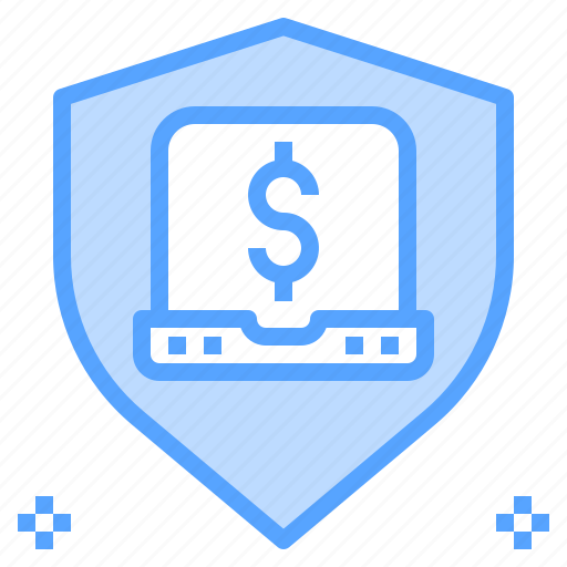 Laptop, money, protect, security, shield icon - Download on Iconfinder