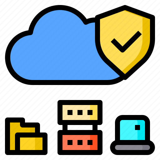 Cloud, folder, laptop, protect, server icon - Download on Iconfinder