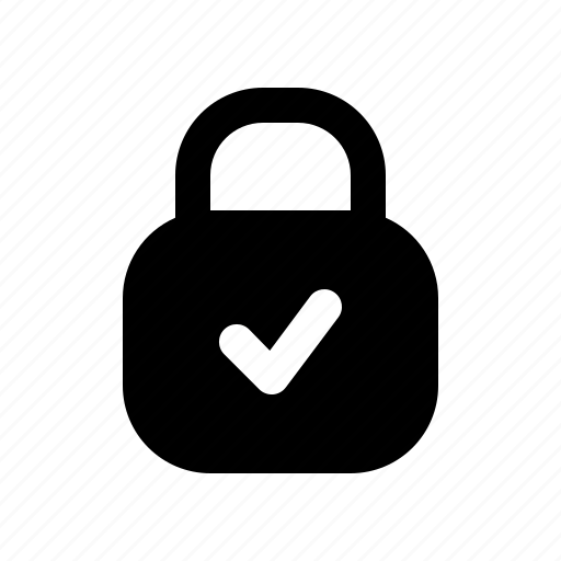 Mark, secure, security, check, lock icon - Download on Iconfinder