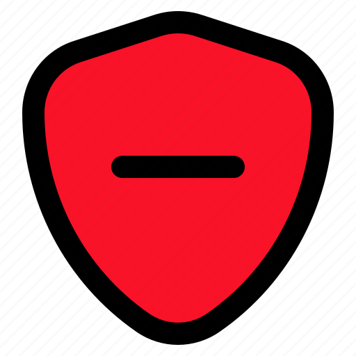 Shield, remove, protection, safety, security, access, control icon - Download on Iconfinder