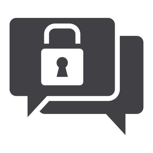 Bubble, chat, encrypted, encryption, messaging, protection, security icon - Download on Iconfinder