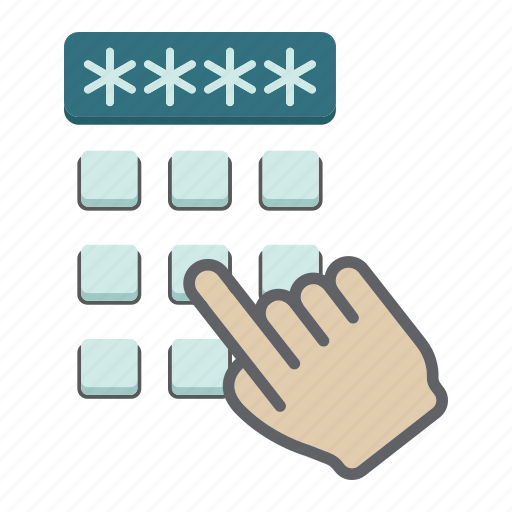 Code, enter, finger, hand, password, pin, security icon - Download on Iconfinder
