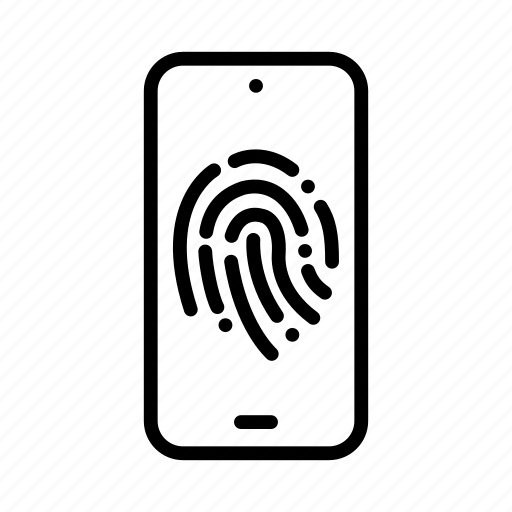 Smartphone, fingerprint scanner, fingerprint, biometric, scanner, security, identification icon - Download on Iconfinder