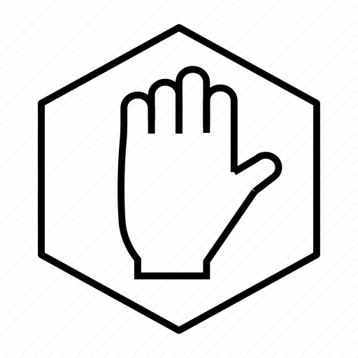 Hand, road, stop, warning icon - Download on Iconfinder