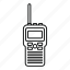 walkie, talkie, mobile, vector, thin 