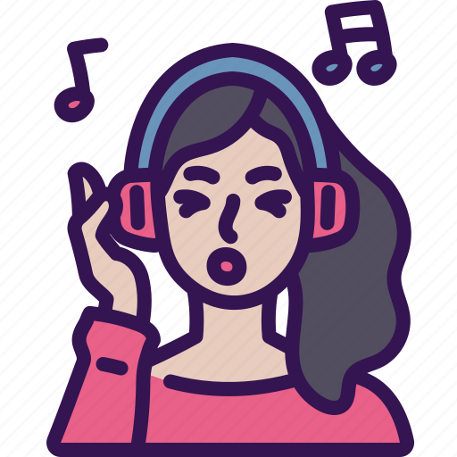 Listening, happiness, music, song, self, care, hobby icon - Download on Iconfinder