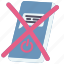digital, detox, no, smartphones, signaling, prohibition, prohibited, forbidden 