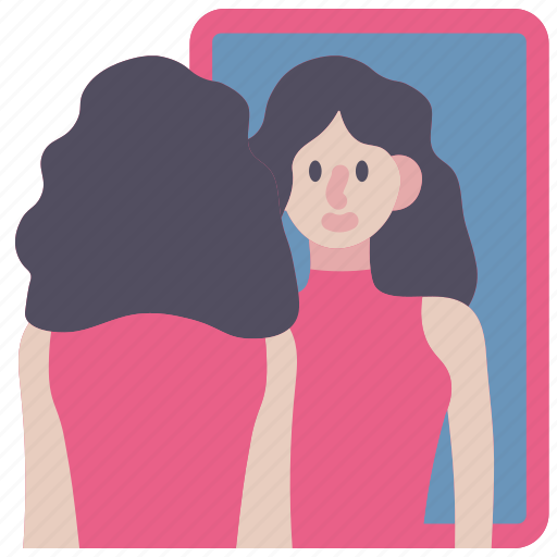 Mirror, glass, myself, self, care, women, love icon - Download on Iconfinder
