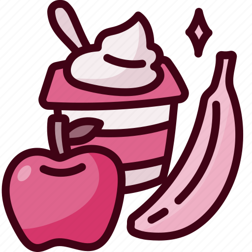 Breakfast, yoghurt, dairy, products, spoon, banana, healthy icon - Download on Iconfinder