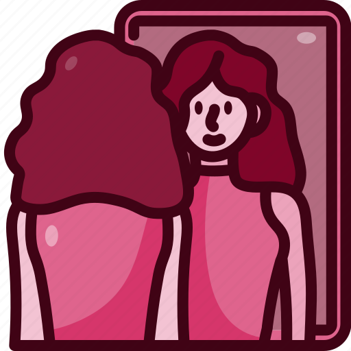 Mirror, glass, myself, self, care, women, love icon - Download on Iconfinder