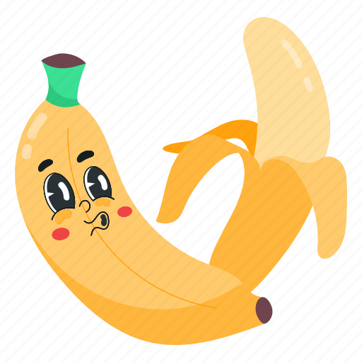 Fruit, cute bananas, healthy food, healthy diet, nutrition sticker - Download on Iconfinder