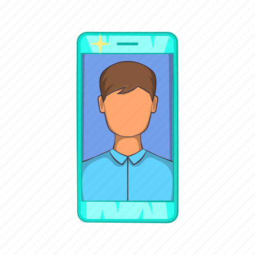Cartoon, mobile, phone, screen, selfie, sign, smartphone icon - Download on Iconfinder