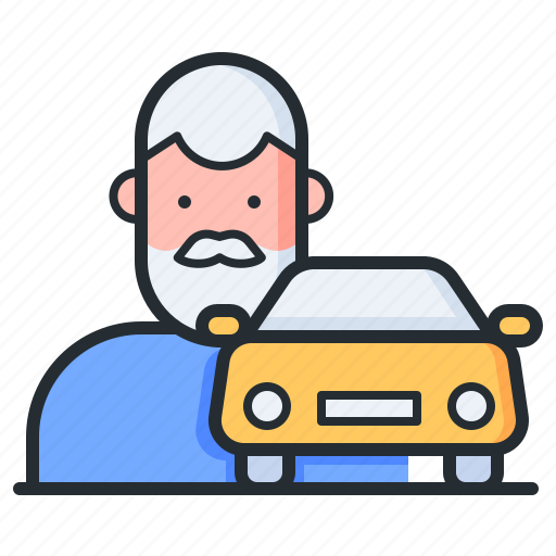 Driving, old, car, grandfather icon - Download on Iconfinder