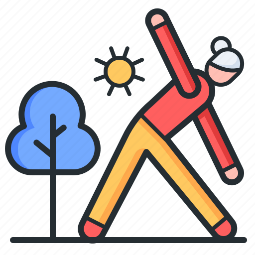 Gymnastics, sport, elderly, nature icon - Download on Iconfinder