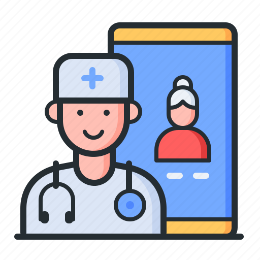 Doctor, conversation, senior, medical cosultation icon - Download on Iconfinder