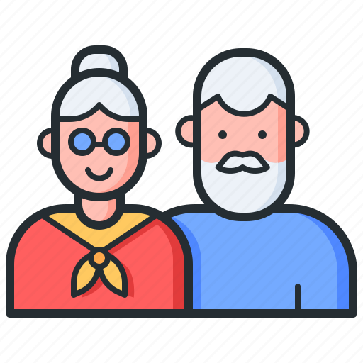 Couple, gramdmother, grandfather, senior people icon - Download on Iconfinder