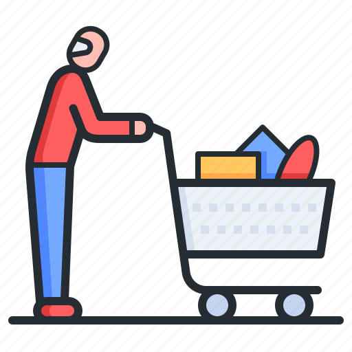 Shopping, cart, senior, old icon - Download on Iconfinder